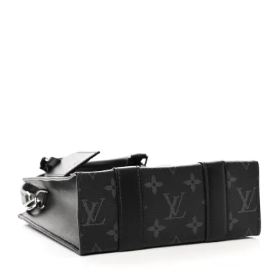 Louis Vuitton Mini Sac Plat Monogram Eclipse Canvas Silver Hardware