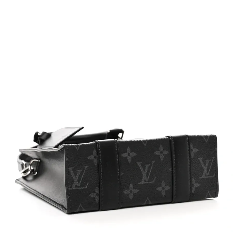 Louis Vuitton Mini Sac Plat Monogram Eclipse Canvas Silver Hardware