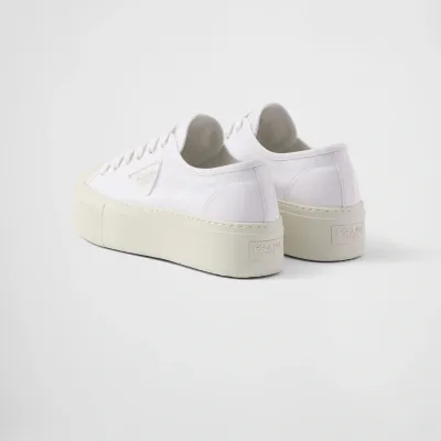 PRADA White lace-up sneakers