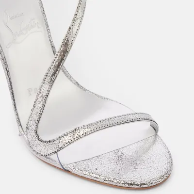 Christian Louboutin Silver high-heeled sandal slippers