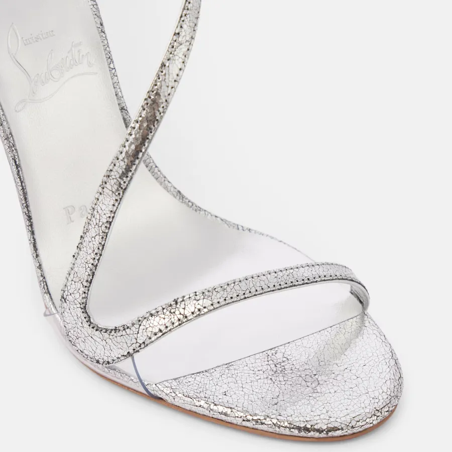 Christian Louboutin Silver high-heeled sandal slippers