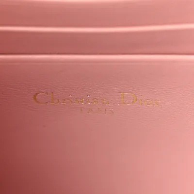 Dior Mini Caro Bag Rose Des Vents Macrocannage Calfskin Leather Gold Hardware