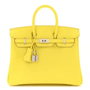 Hermès Birkin 25 Lime Swift Leather Palladium Hardware