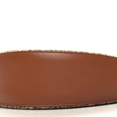 Loewe Luna Bag Medium Tan Pecan Jacquard Anagram Calfskin Leather