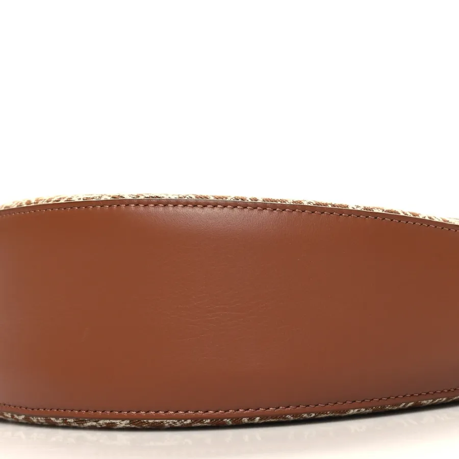 Loewe Luna Bag Medium Tan Pecan Jacquard Anagram Calfskin Leather