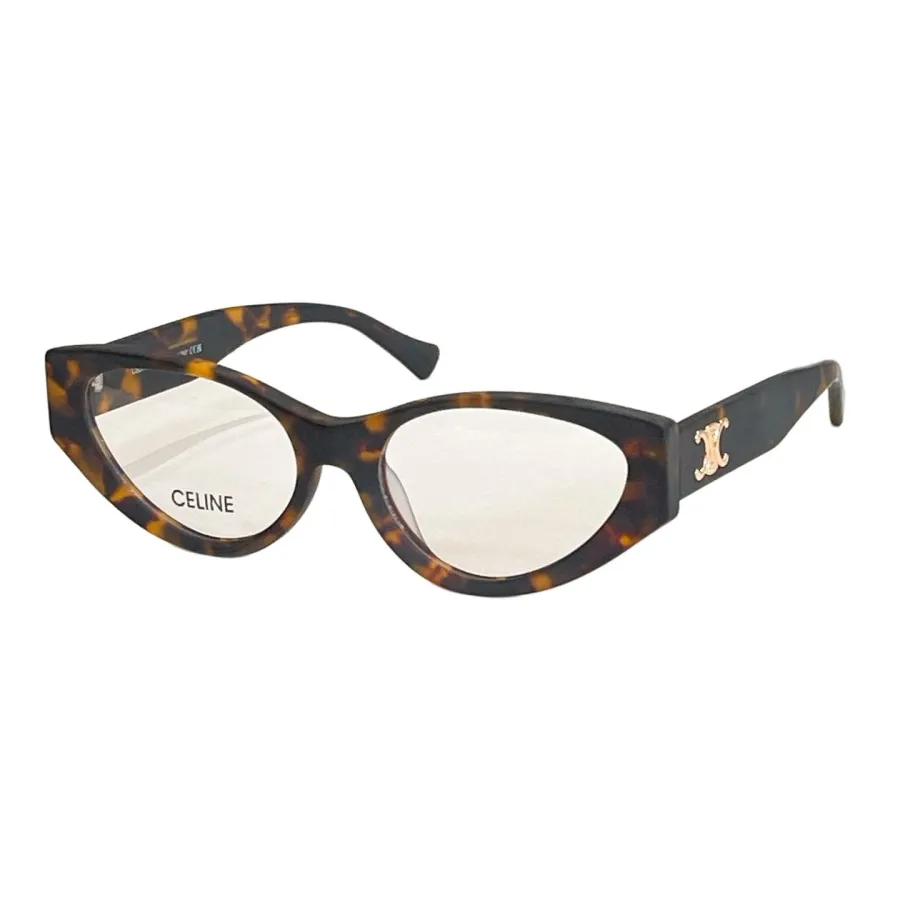 Celine Cat Eye glasses leopard/leopard pink/black red grey/black red yellow/black color transparent lens Size 54口20-145