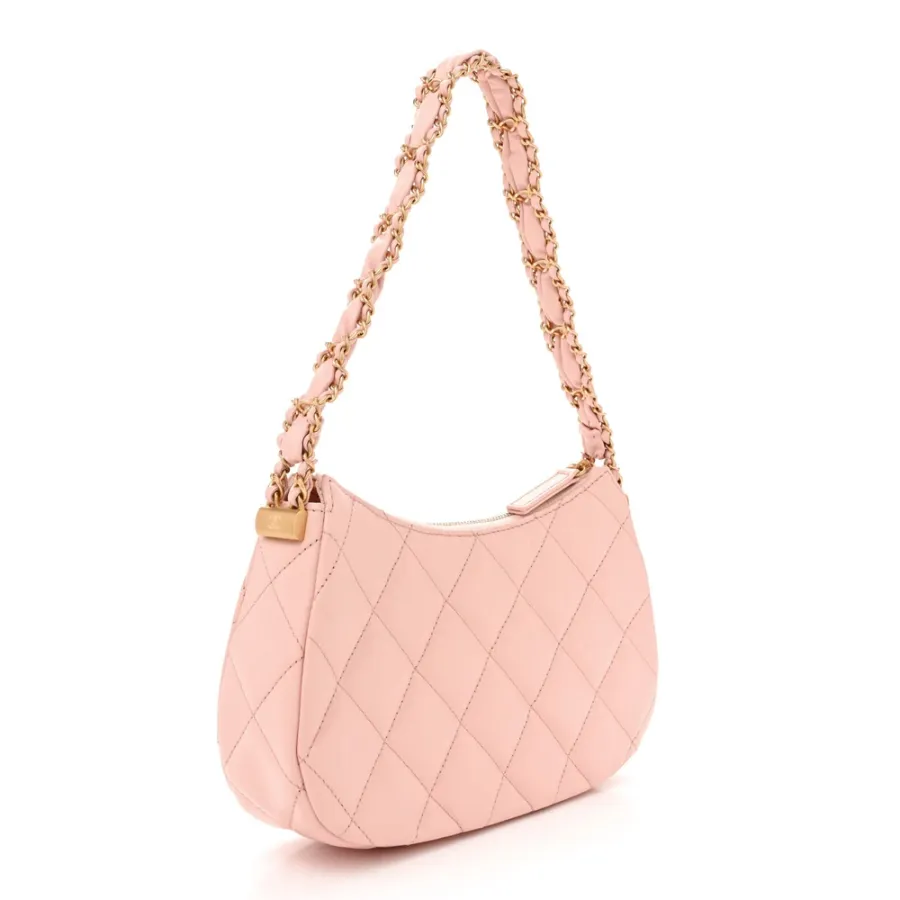 Grade Chanel 19 Pink Quilted Aged Calfskin Bag
