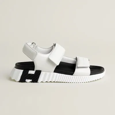 HERMES Junior white Black Sandal