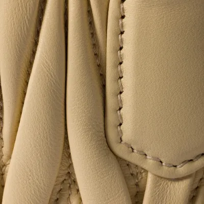 Miu Miu Arcadie matelassé Quilted Lambskin Leather Beige Top-Handle Bags