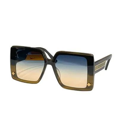 Louis Vuitton square frame glasses black gold/black white/white/blue orange/red/leopard color Size 67口14-145