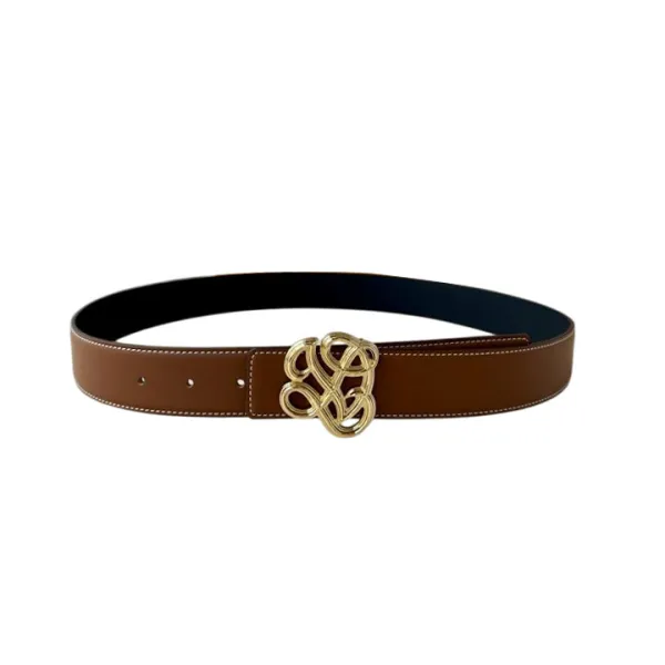 Louis Vuitton Men's Dynasty Belt In Black/Brown/Coffee Calfskin With Gold/Silver Hardware 34mm - Image 8