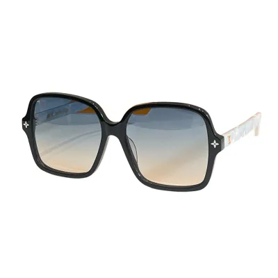 Louis Vuitton square frame glasses leopard/red/tawny/grey/black white/black/eggplant color Size 56口17-145