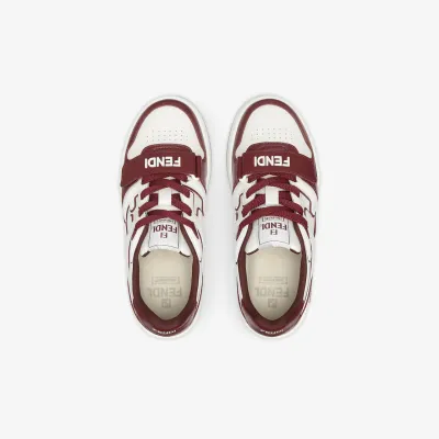 FENDI Burgundy leather low-top shoes Sneakers