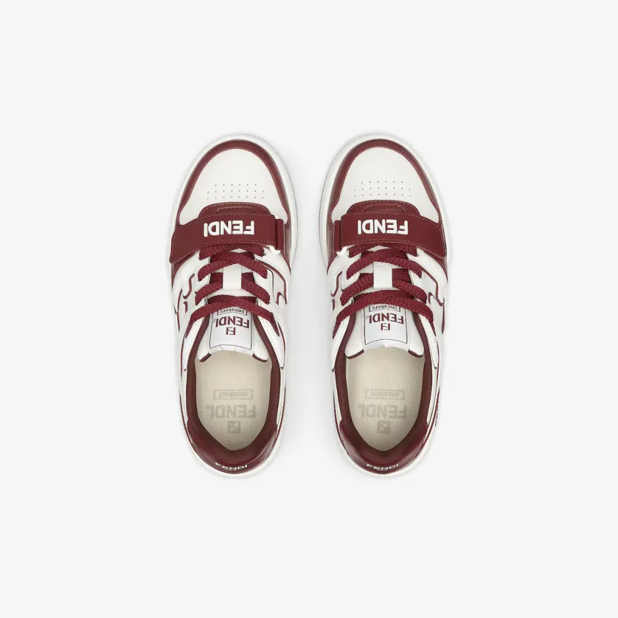 FENDI Burgundy leather low-top shoes Sneakers