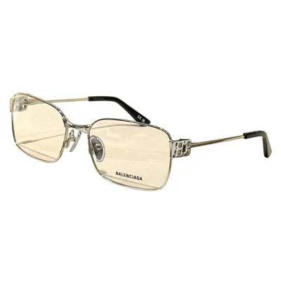 Balenciaga square frame glasses gold/silver color transparent lens Size 57-18-145