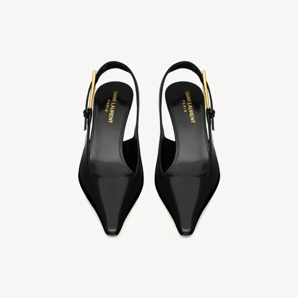 Yves Saint Laurent black Sleek leather high heels - Image 3