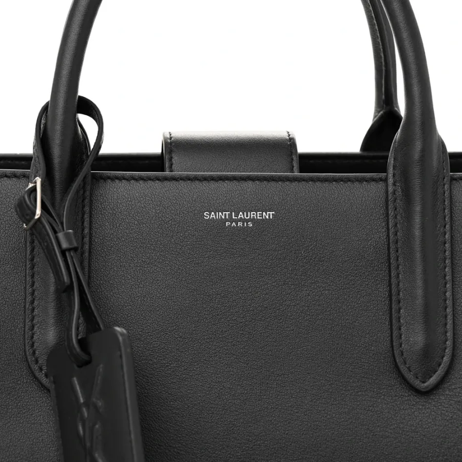 Saint Laurent Large Jane Tote Black Calfskin Leather