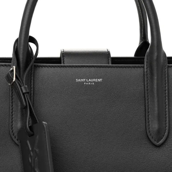 Saint Laurent Large Jane Tote Black Calfskin Leather - Image 8