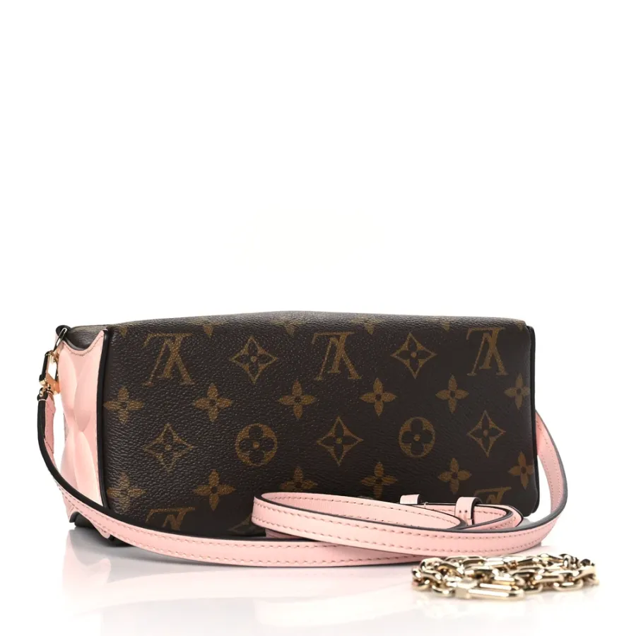 Louis Vuitton Bloom Pouch PM Rose Jasmine Monogram Canvas Silver Hardware