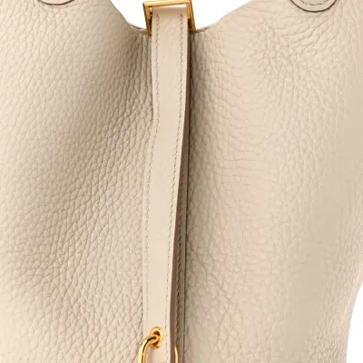 Hermès Picotin Lock 18 PM Béton Taurillon Clemence Leather Gold Hardware