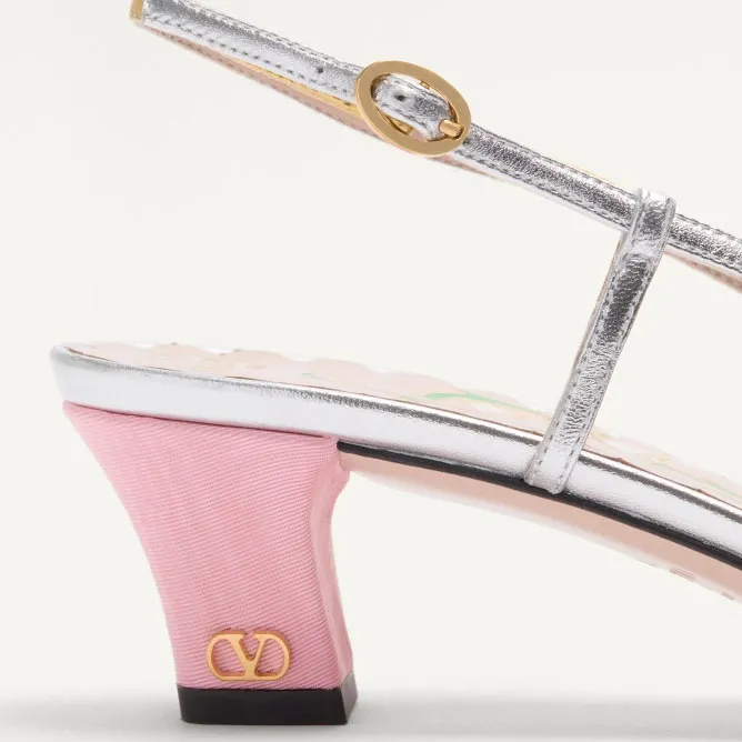 VALENTINO Crystal decorated sheepskin heels (4.5cm high heel)