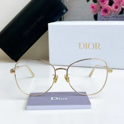 DIOR round frame glasses gold/silver color Size 54口18-145