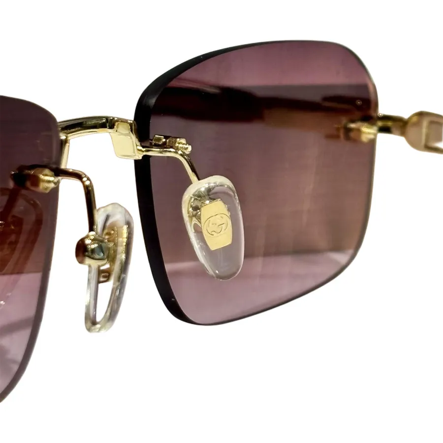 Gucci square frame glasses brown monogram/coffee/black/waikiki color Size 56-16-140 L