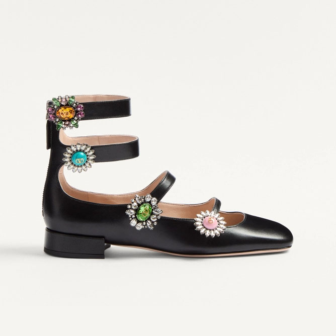 VALENTINO Ballet de Pele de Carneiro (salto de 2 cm de altura)