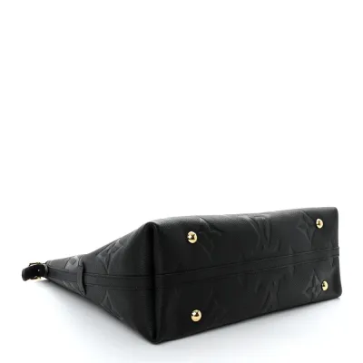 Louis Vuitton CarryAll MM Black Giant Monogram Empreinte Leather