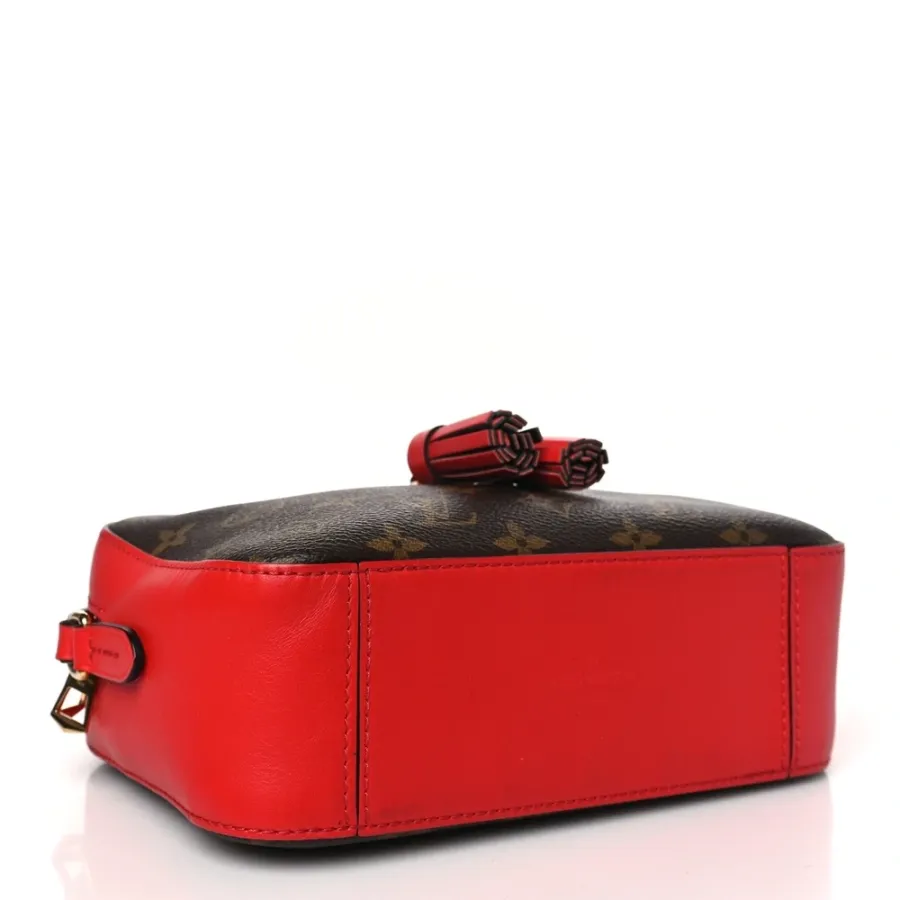 Louis Vuitton Saintonge PM Coquelicot Monogram Canvas Gold Hardware