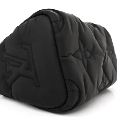 Louis Vuitton Mini Pillow Speedy Bandouliere 25 Black Econyl & Monogram Canvas Gold Hardware