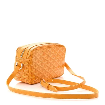 Goyard Sac Cap Vert PM Vert Yellow Goyardine Canvas Silver Hardware