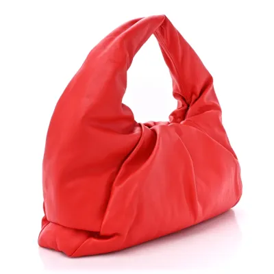 Bottega Veneta Small The Shoulder Pouch Red Smooth Butter Calfskin Leather