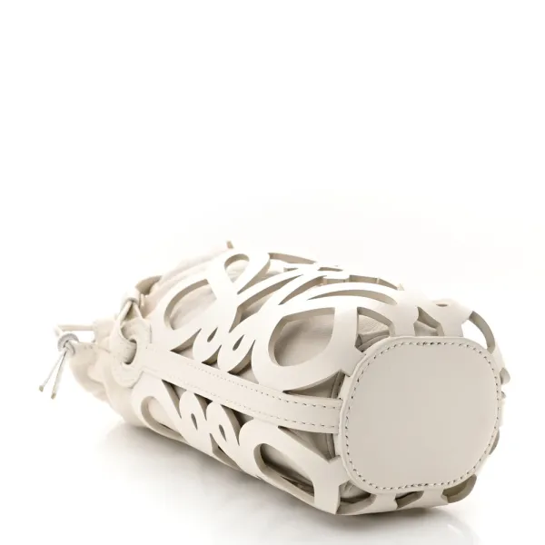 Loewe Cutout Anagram Pocket Crossbody Bag Small White Glaze Nappa Calfskin Leather - Image 6