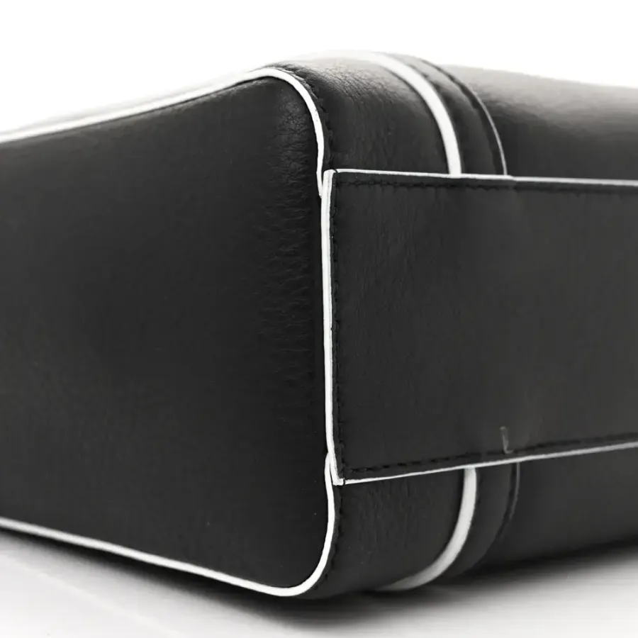 Balenciaga XXS Everyday Tote Black/White Smooth Calfskin Leather Logo Double Sided