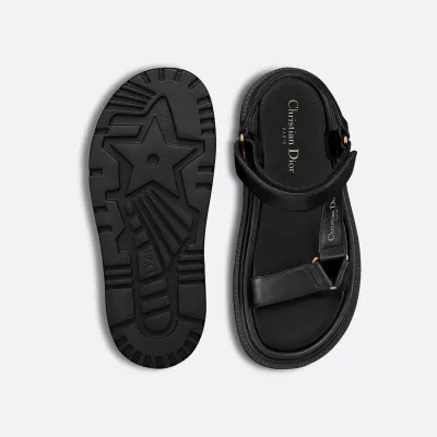 Dior black thick bottom Sandal