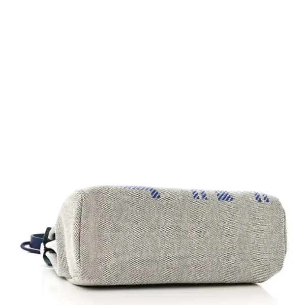 Hermès Brides de Gala Herbag Zip Retourne 31 PM Bleu de France / Ecru / Black Vache Hunter Leather & Toile H Palladium Silver Hardware - Image 7