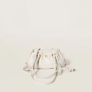 Miu Miu Joie Nappa Quilted Lambskin Leather white Shoulder Bags