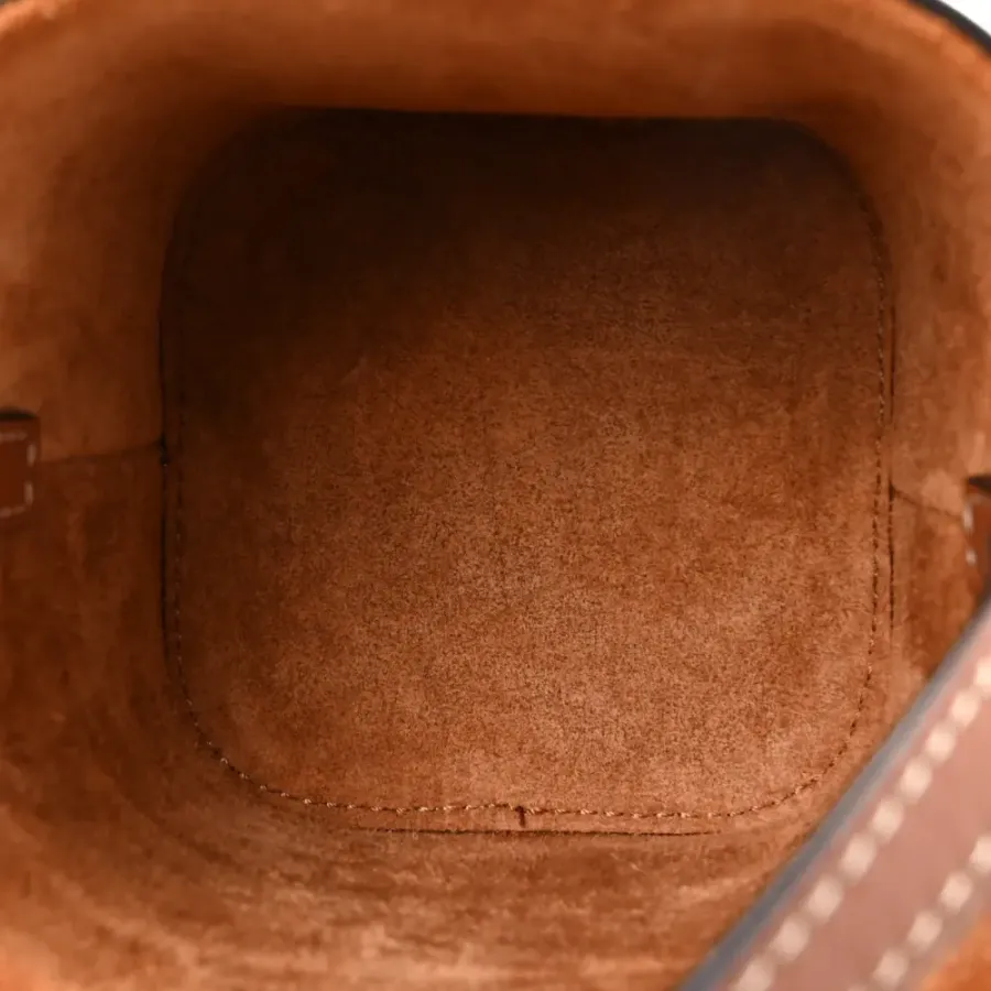 Celine Small Cuir Triomphe Box Tan Smooth Calfskin Leather Gold Hardware