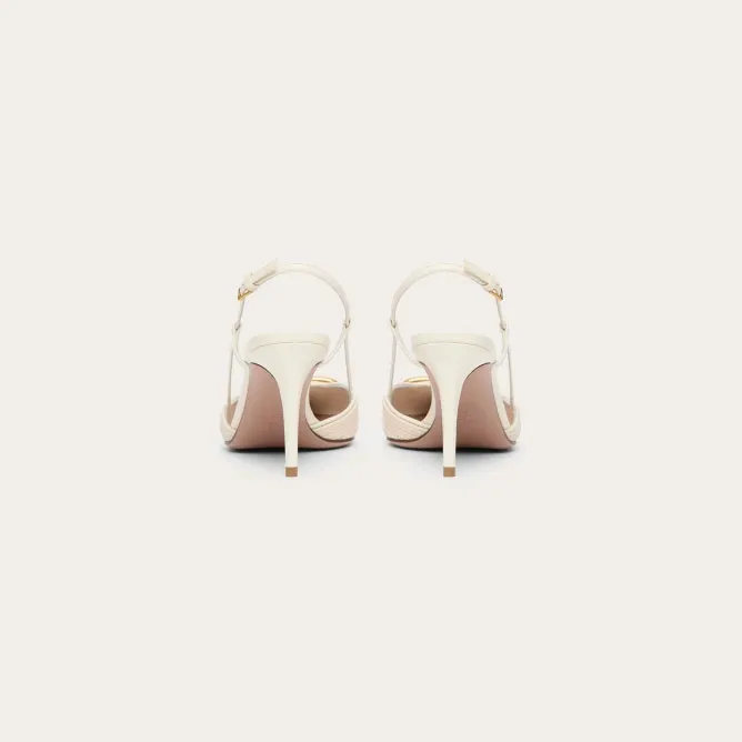 VALENTINO Sheepskin strappy heels