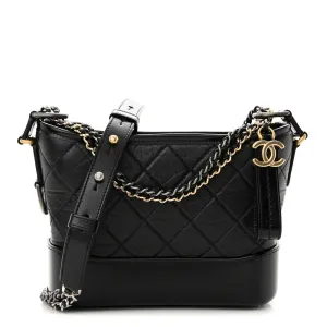 Black Quilted Chanel Bag Quilted Calfskin Leather