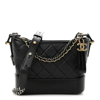 Black Quilted Chanel Bag Quilted Calfskin Leather