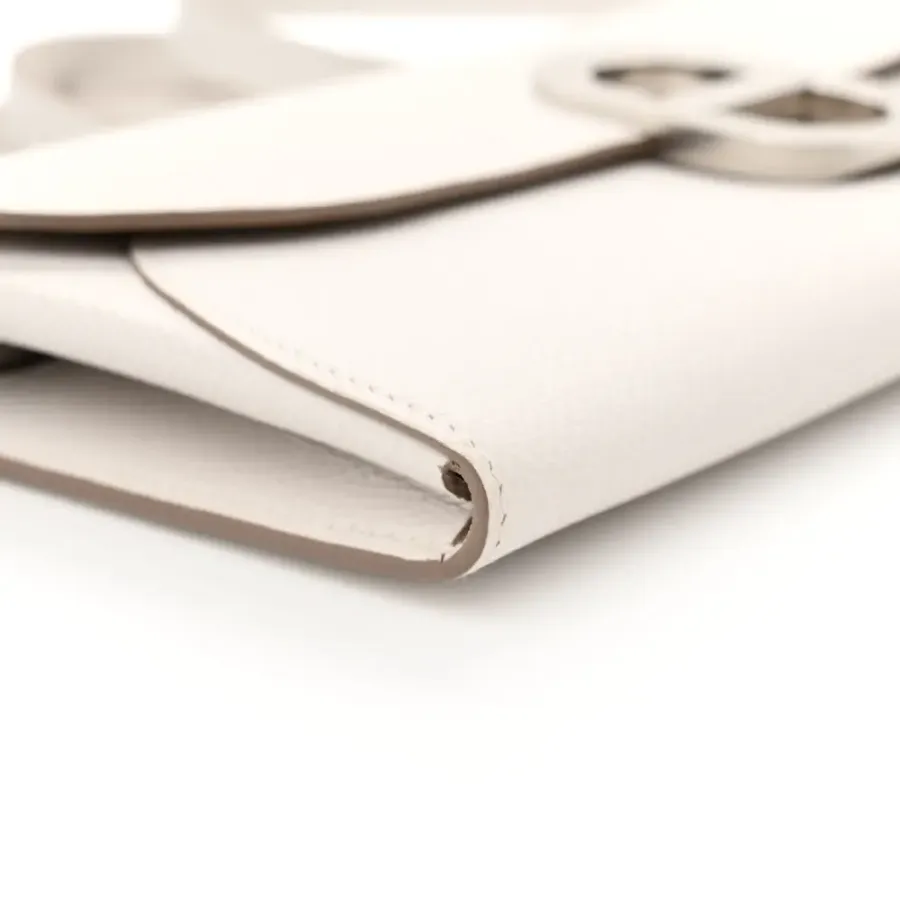 Hermès Chaine d’Ancre To Go Wallet Gris Pale Epsom Leather Palladium Silver Hardware