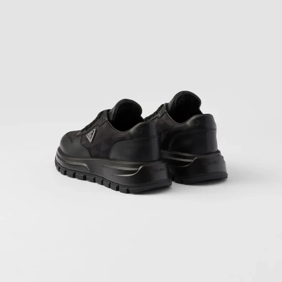 PRADA Black leather sneakers