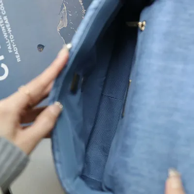 Chanel 19 Bag Light Blue Denim / Dark Blue Denim / Wine Red / Deep Red / Pink / Green / Apricot color 26cm Crossbody Bags