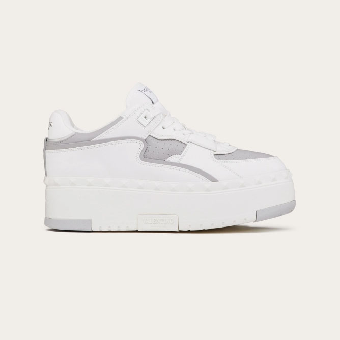 VALENTINO FREEDOTS XL Tênis de couro de bezerro para mulheres