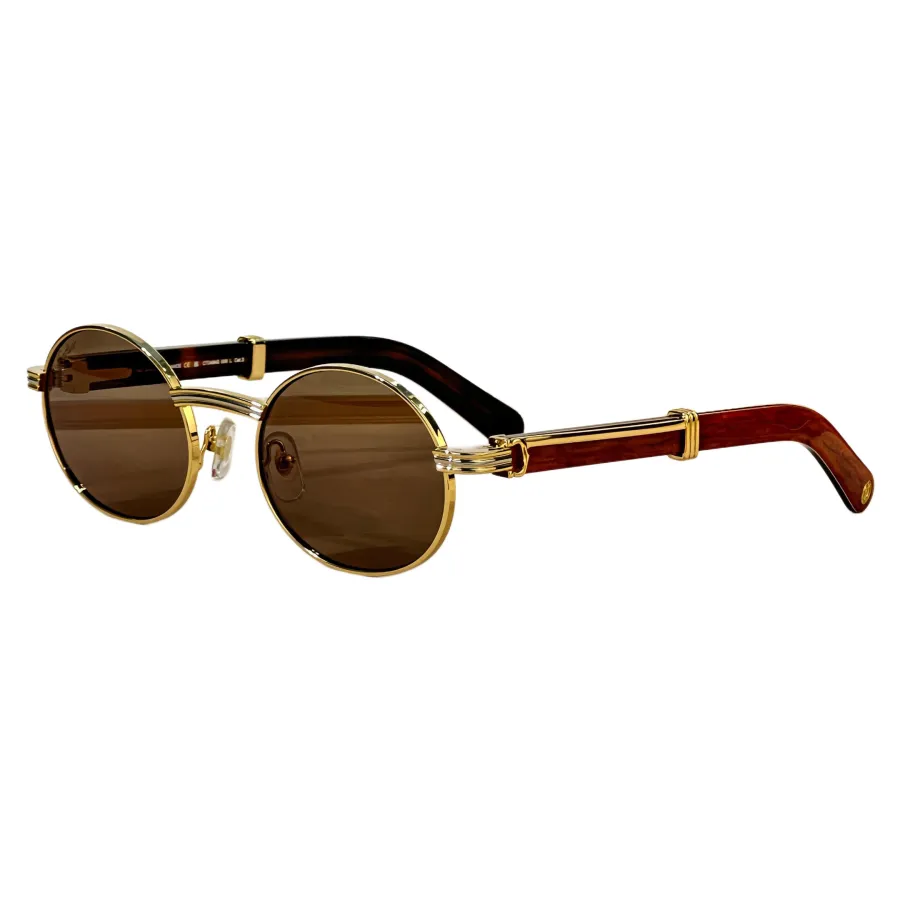Cartier Oval glasses black/grey silver/black gold/brown gold/blue/black camouflage/green color Size 55-22-145