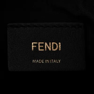 Fendi Small Fendigraphy Hobo Bag Black Matte Grace Vitello Leather Gold Hardware