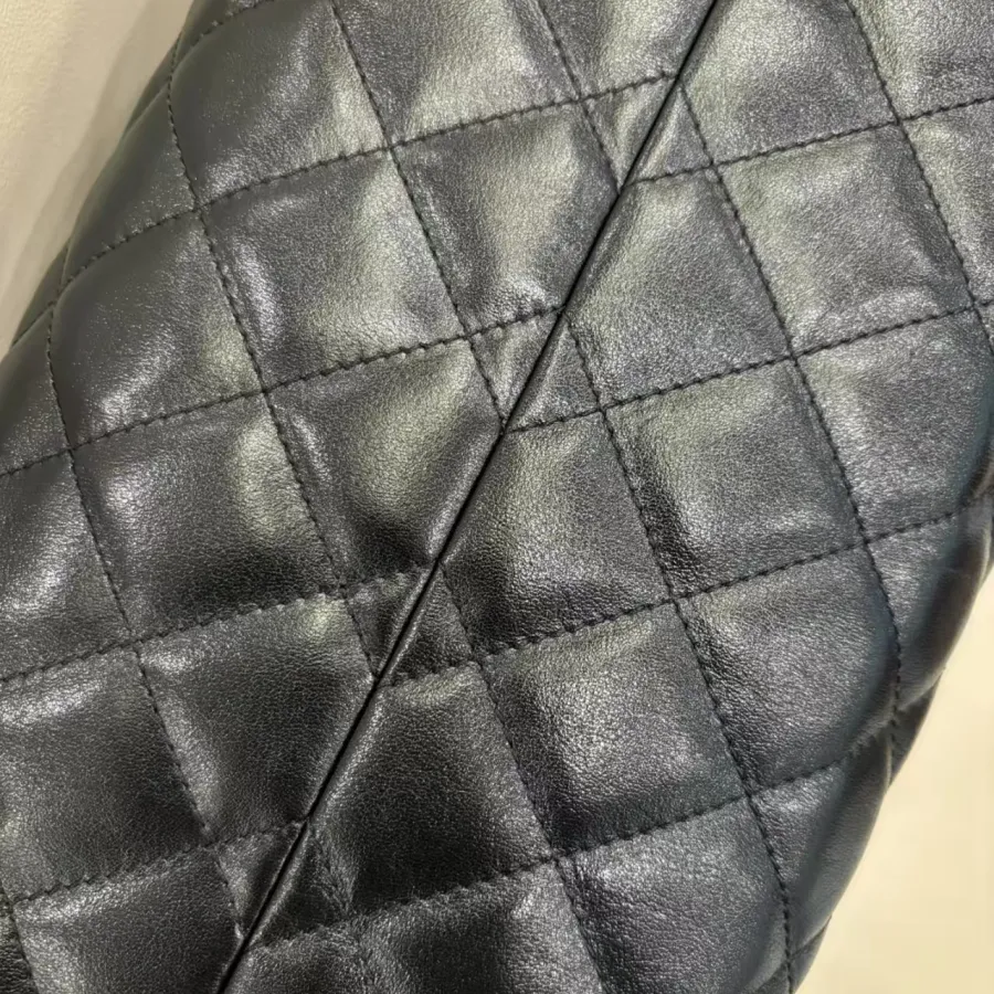 Chanel Black Quilted Shiny Calfskin Leather / Abrasive Sand Leather / Quilted Caviar Leather Shoulder Bags photo review