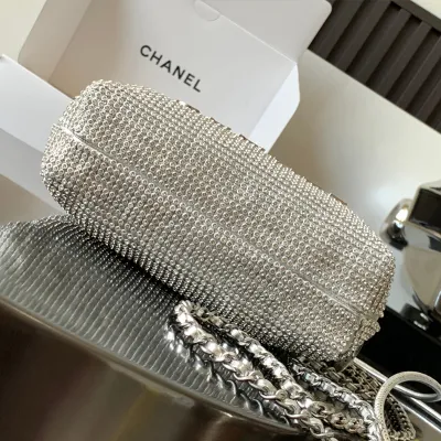 Chanel 22bags Silver Woven Cowhide Shoulder Bags